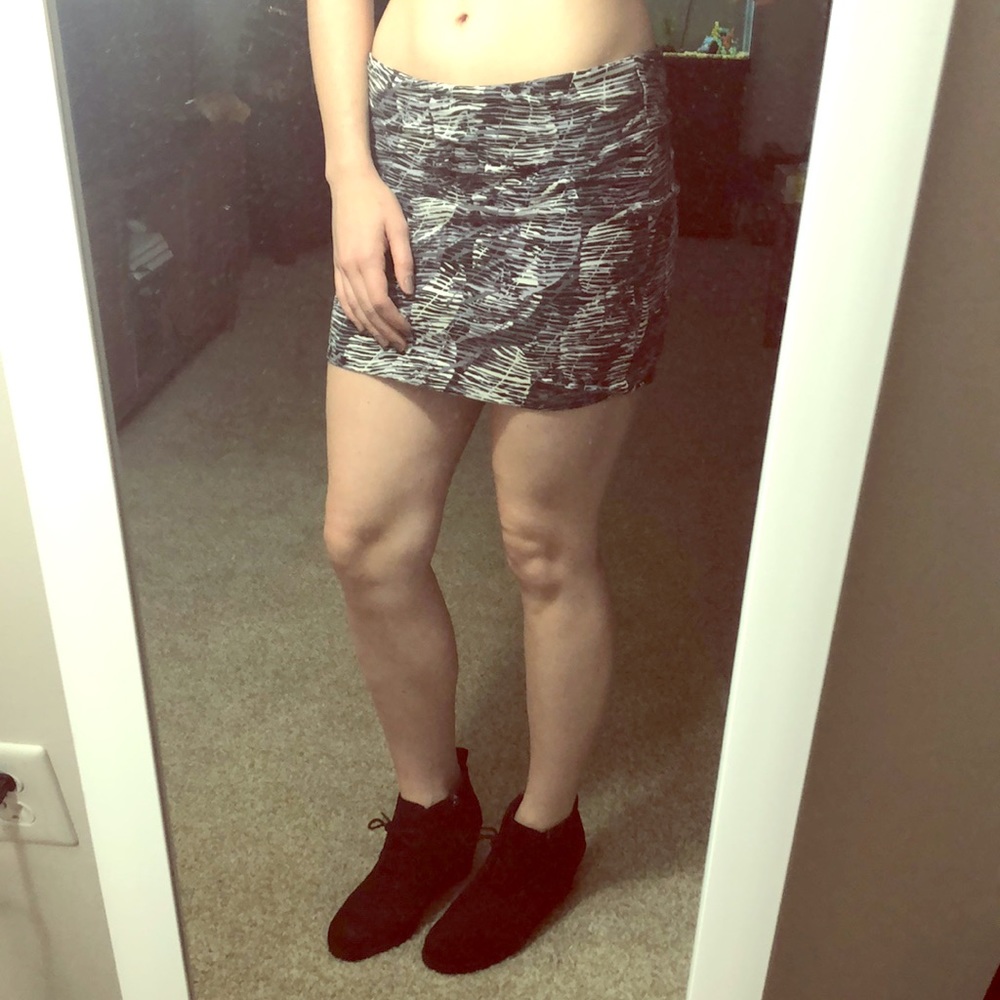 Elastic Fold Over Mini Skirt